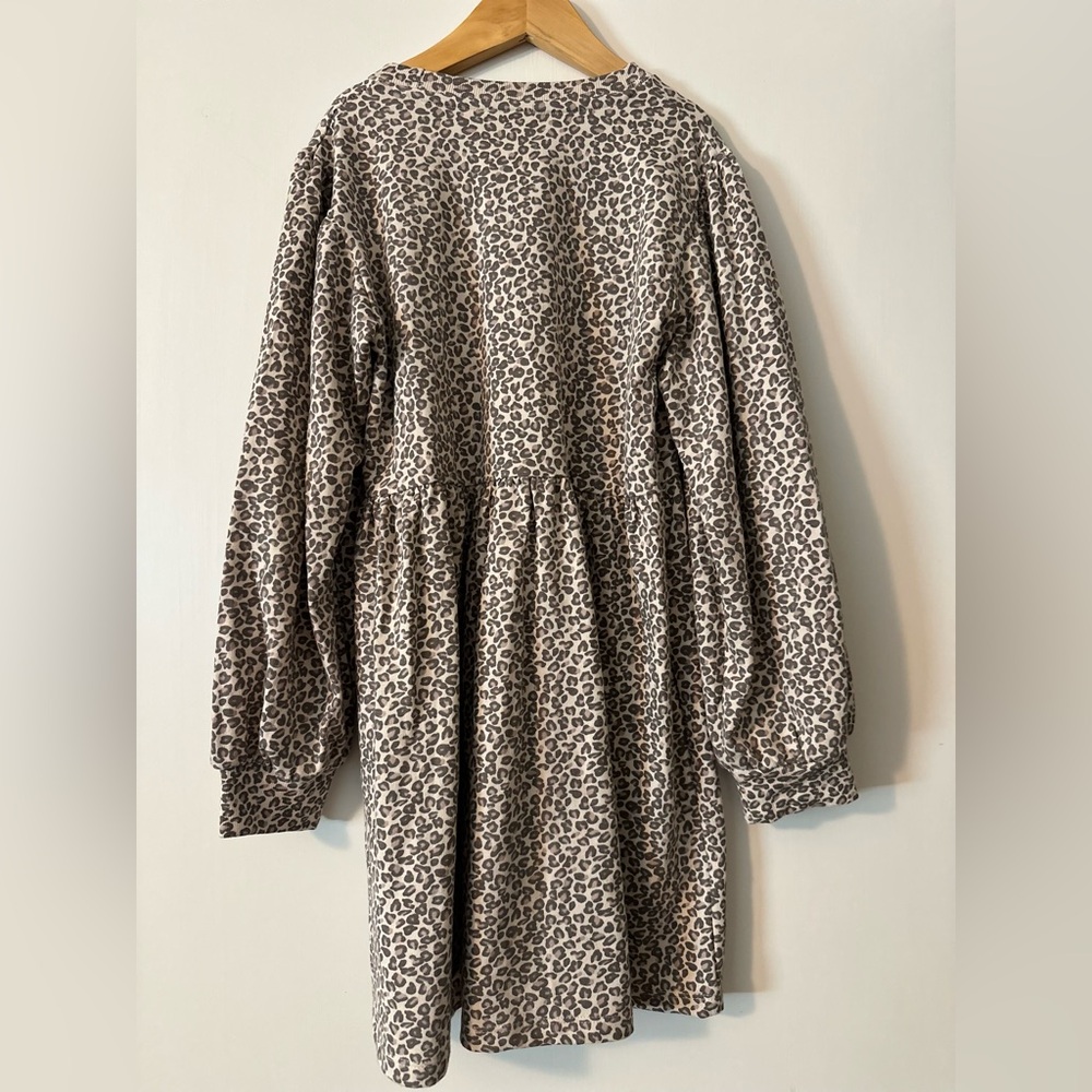 Jessica Simpson Animal Print Long Sleeve Dress